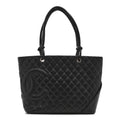 Chanel Calfskin Quilted Large Cambon Tote Black