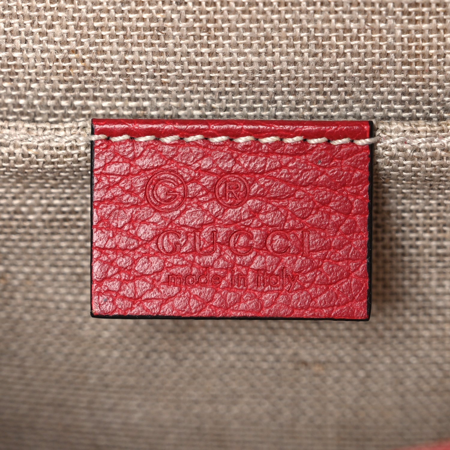 Gucci Dollar Calfskin Small Interlocking G Shoulder Bag Red