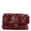 Chanel Glazed Calfskin Twisted Maxi Flap Red