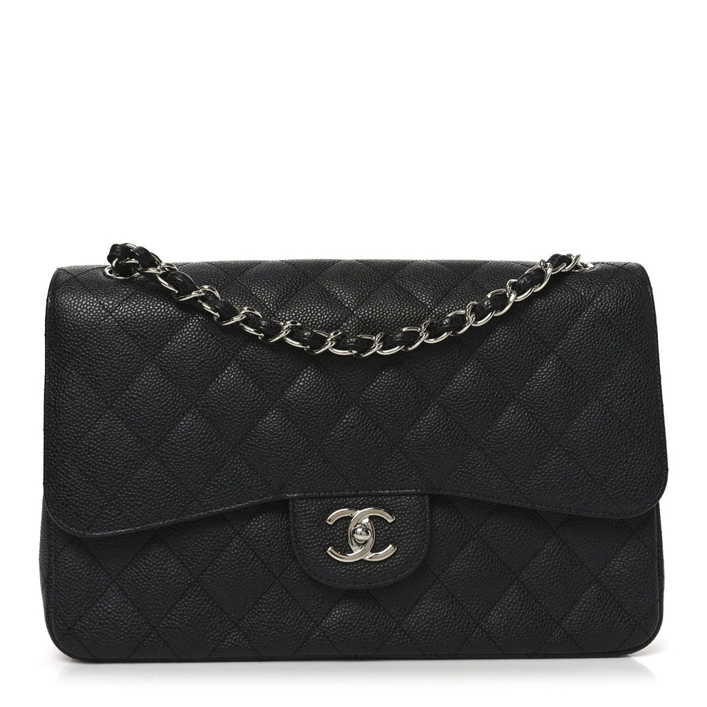 Chanel Caviar Quilted Jumbo Double Flap Black