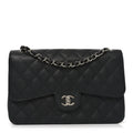 Chanel Caviar Quilted Jumbo Double Flap Black