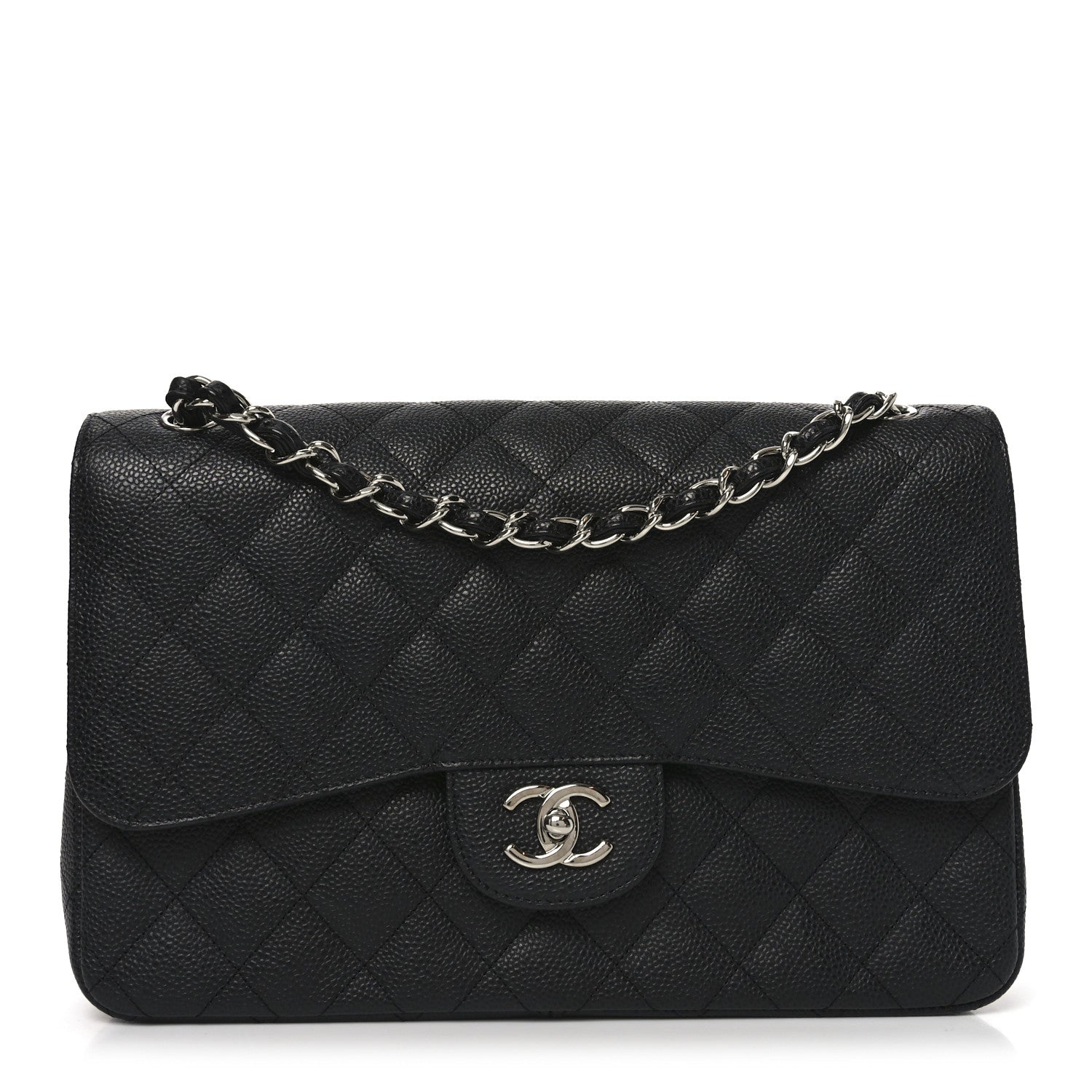 Chanel Caviar Quilted Jumbo Double Flap Black