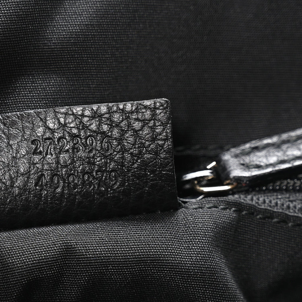 Gucci Guccissima Suede Crossbody Bag Black