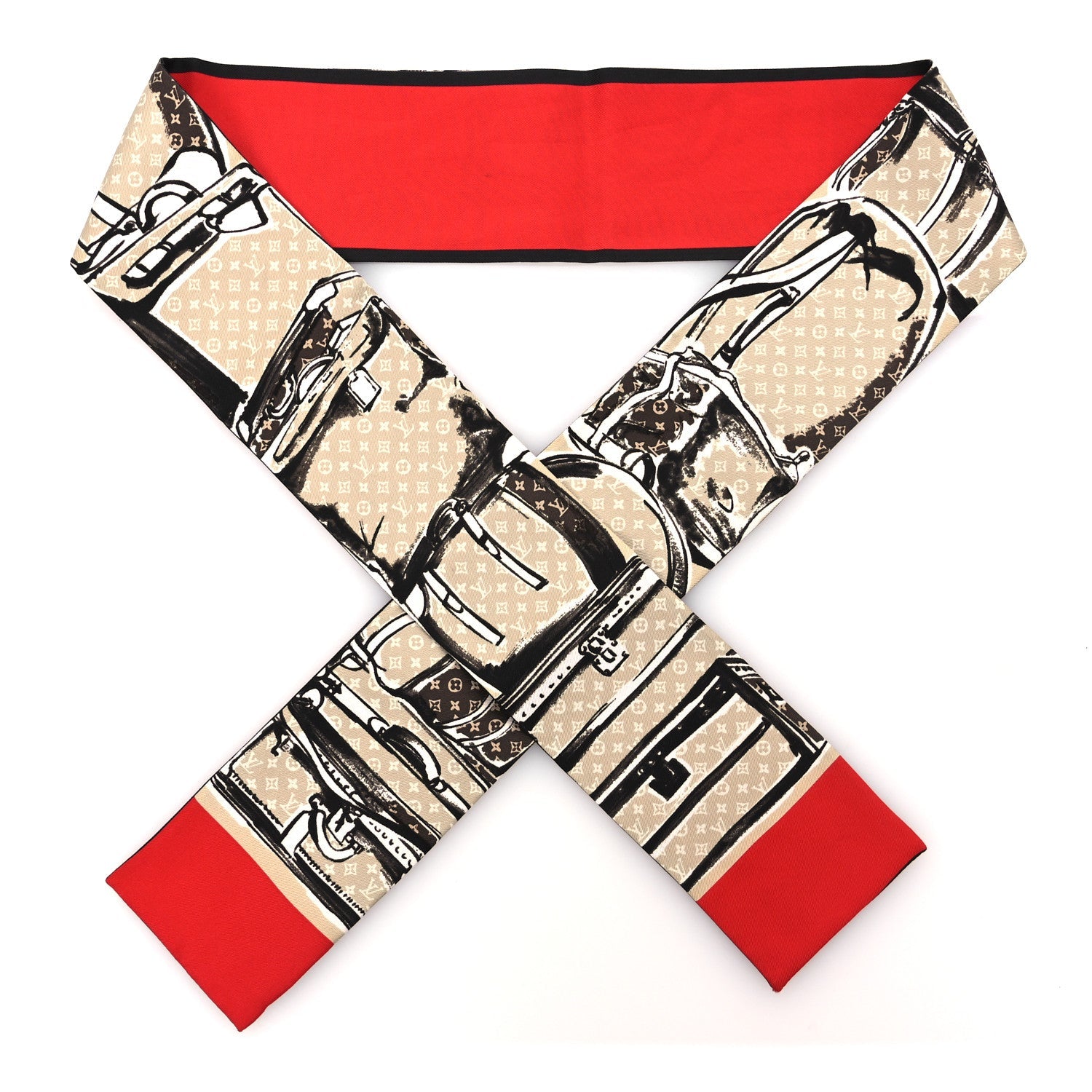 Louis Vuitton Silk Monogram Trunks Bandeau Brown