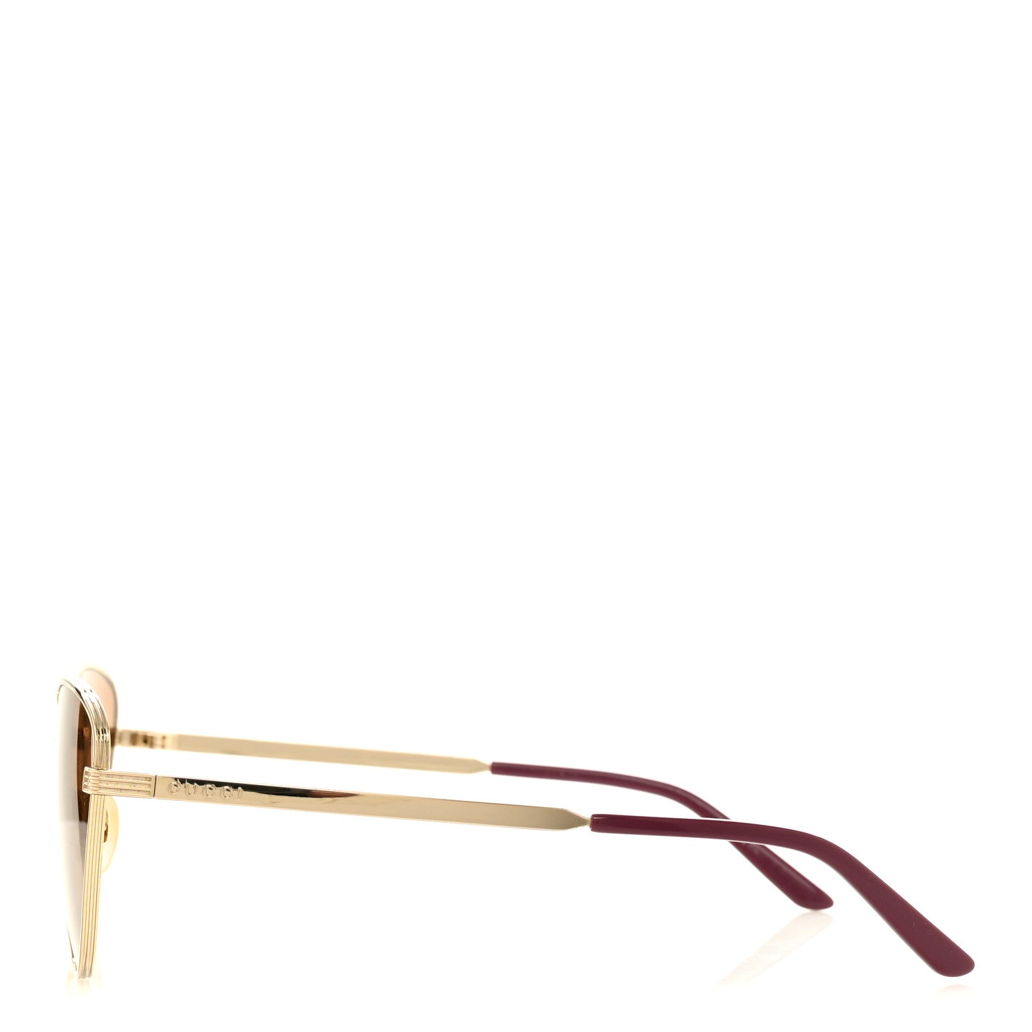 Gucci Metal Cat Eye Sunglasses Gold Purple