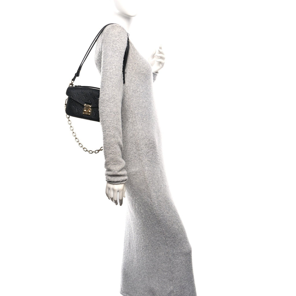 Louis Vuitton Empreinte Pochette Metis East West Black