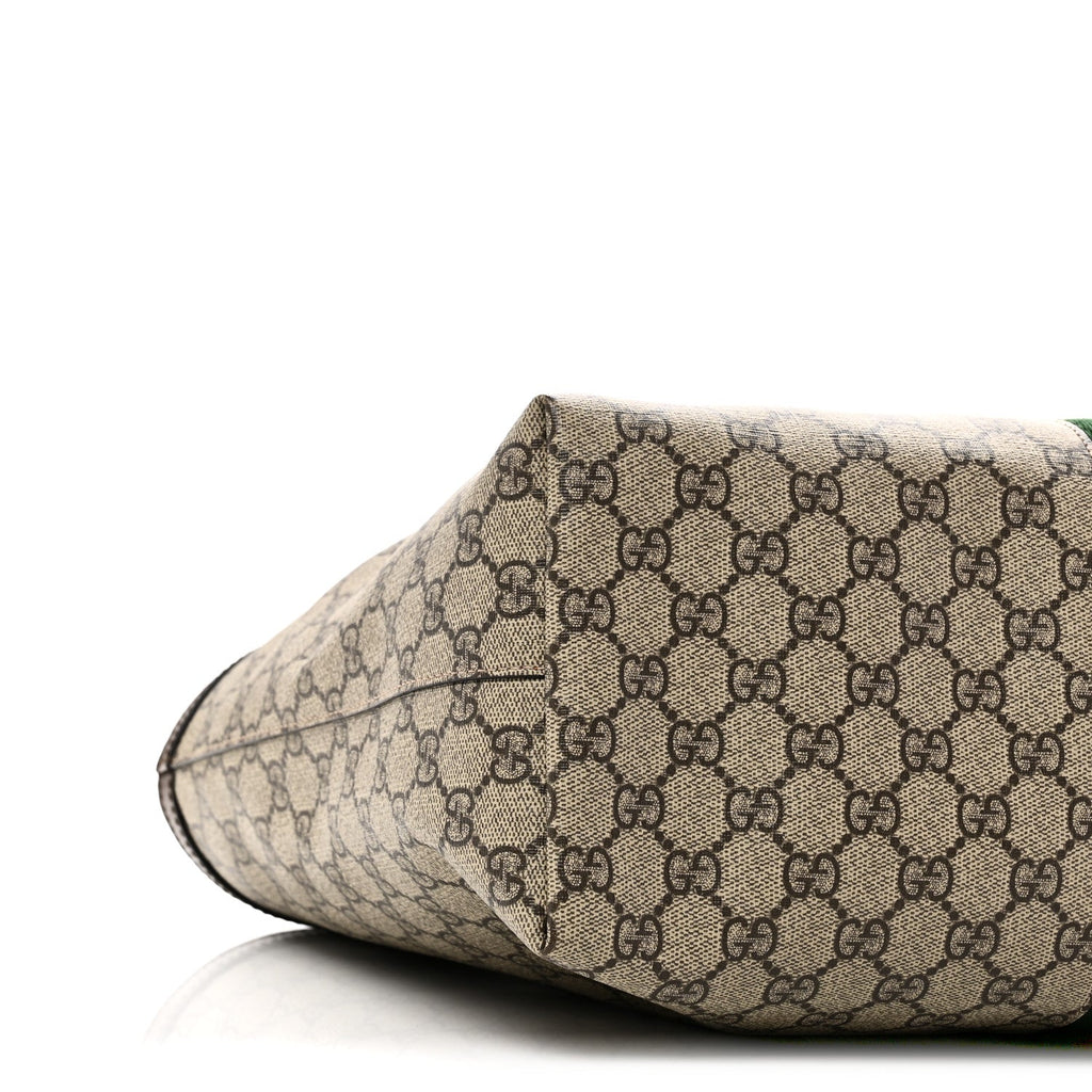 Gucci GG Supreme Monogram Medium Ophidia Shopping Tote Brown