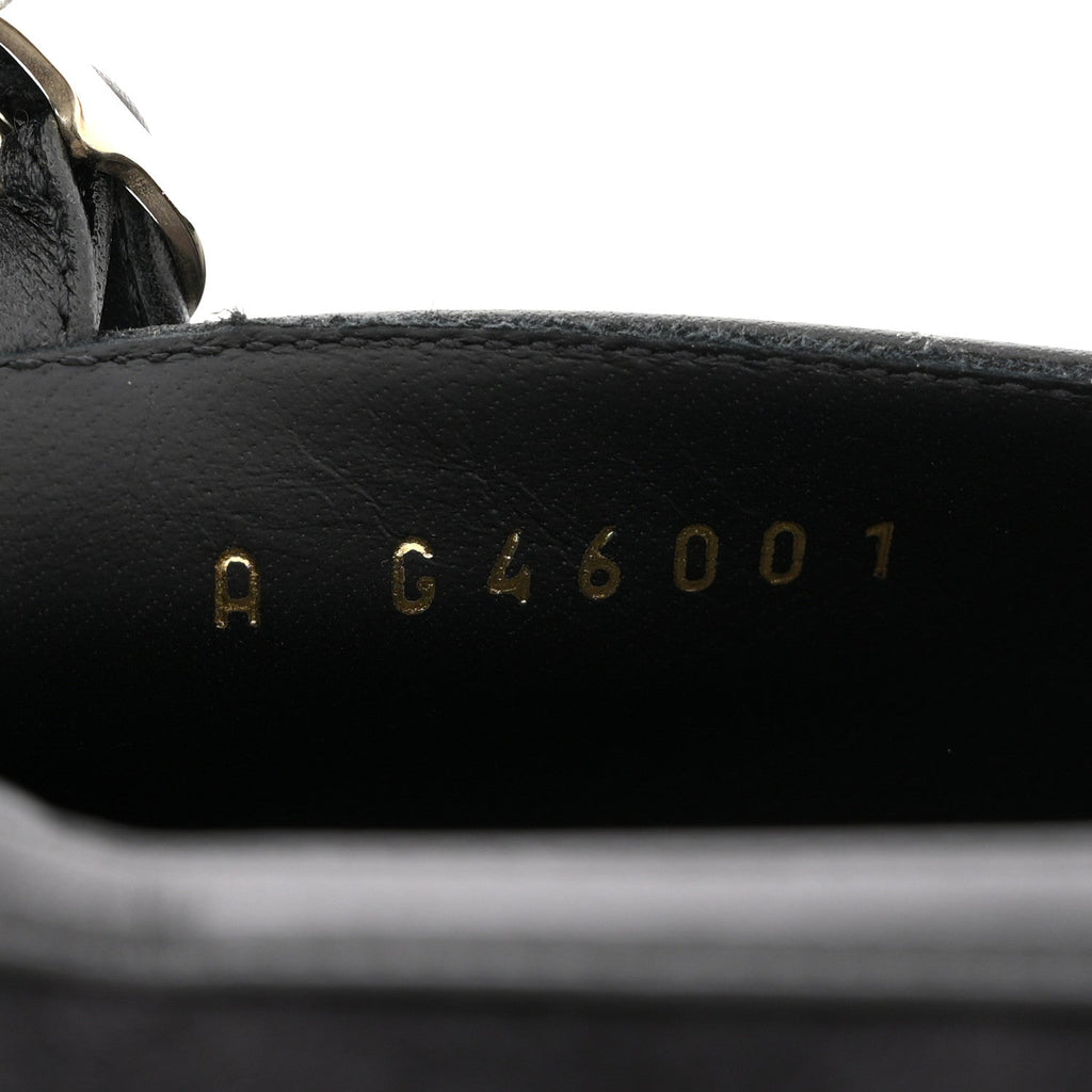Chanel Suede Kidskin Lambskin Patent Calfskin Crystal CC Cap Toe Flats 40 Black