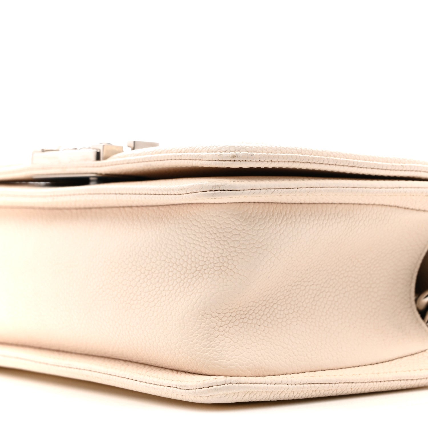 Chanel Caviar Quilted Small Boy Flap White