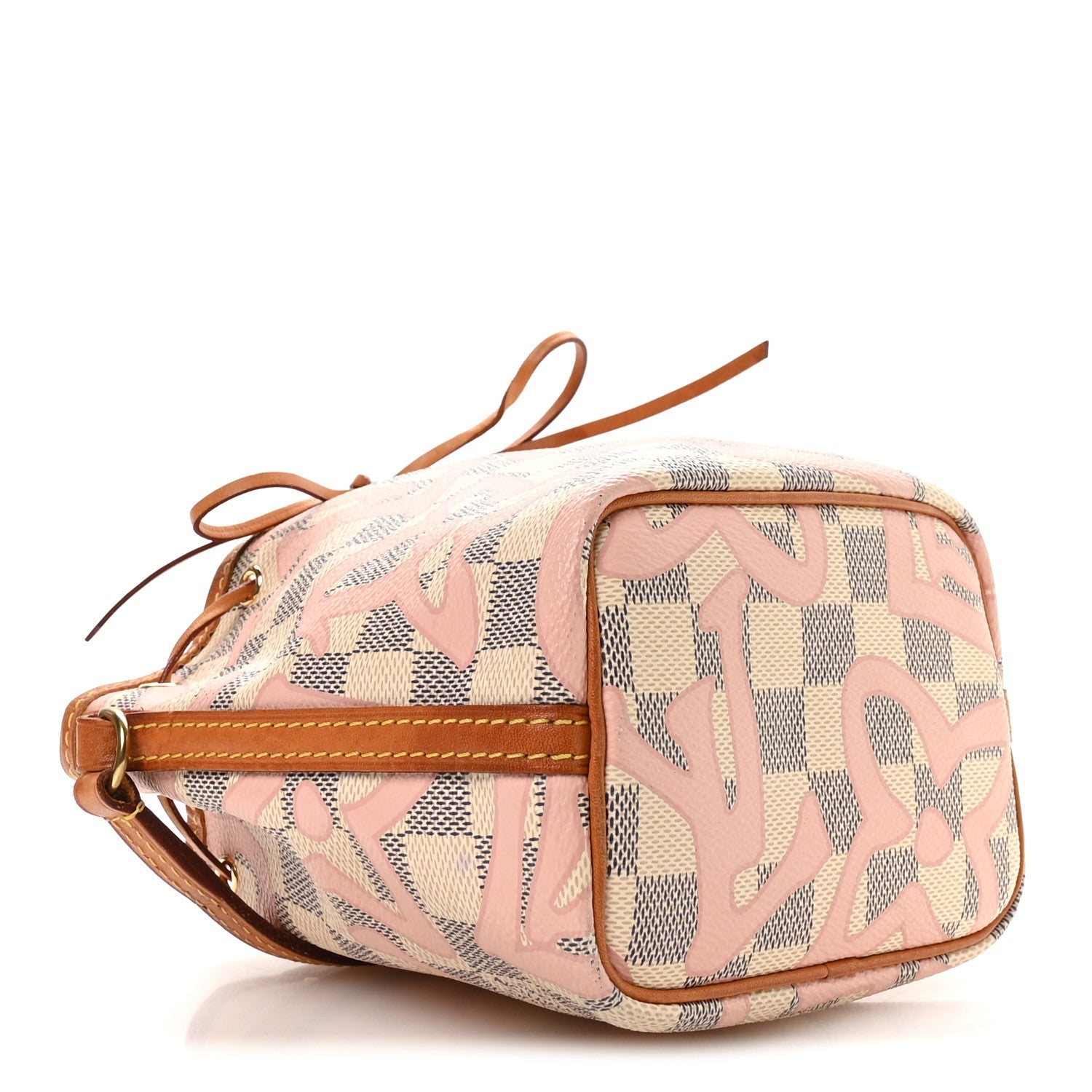 Louis Vuitton Damier Azur Tahitienne Nano Noe Rose Ballerine