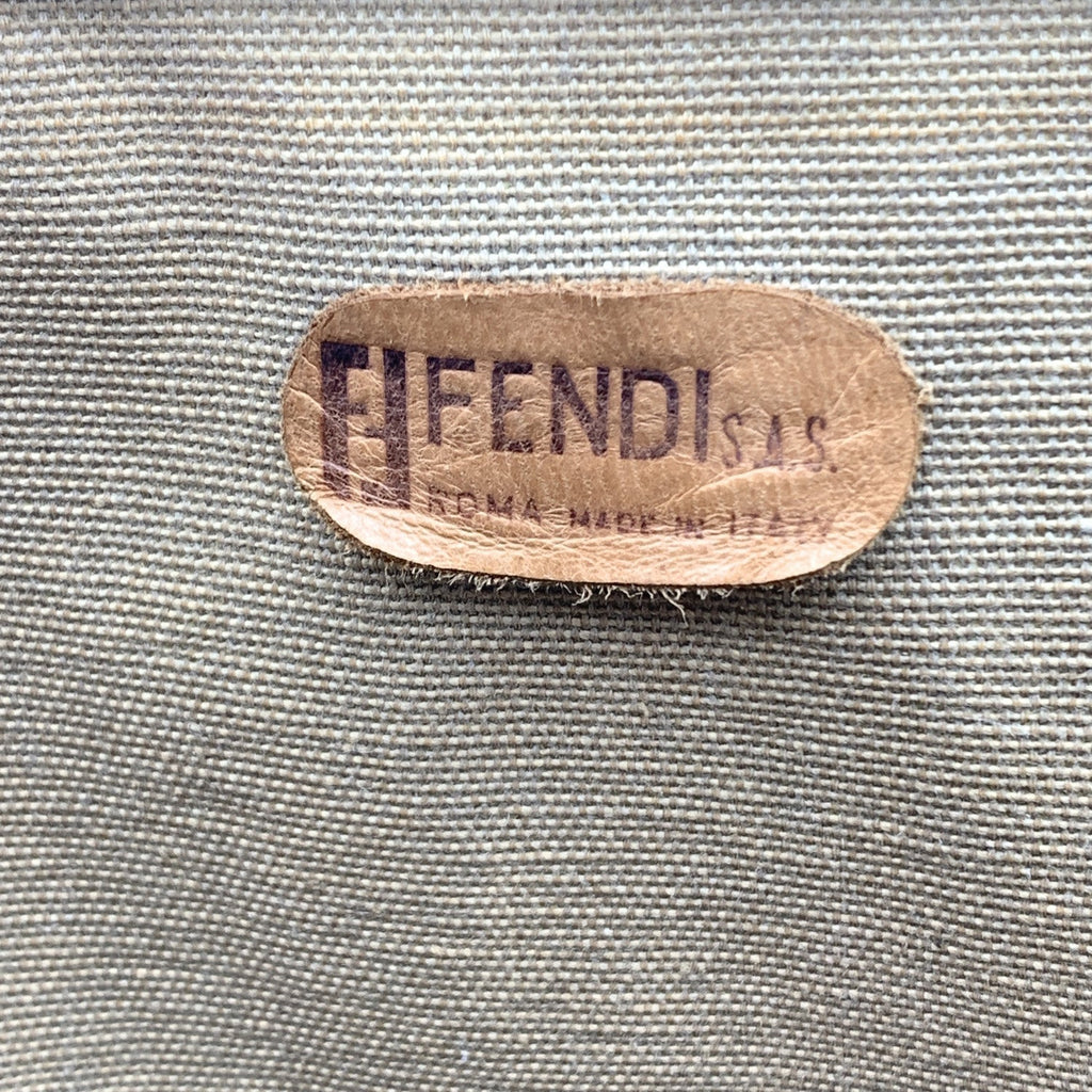 FENDI Vintage Zucca Monogram Vinyl Canvas Travel Bag Suitcase