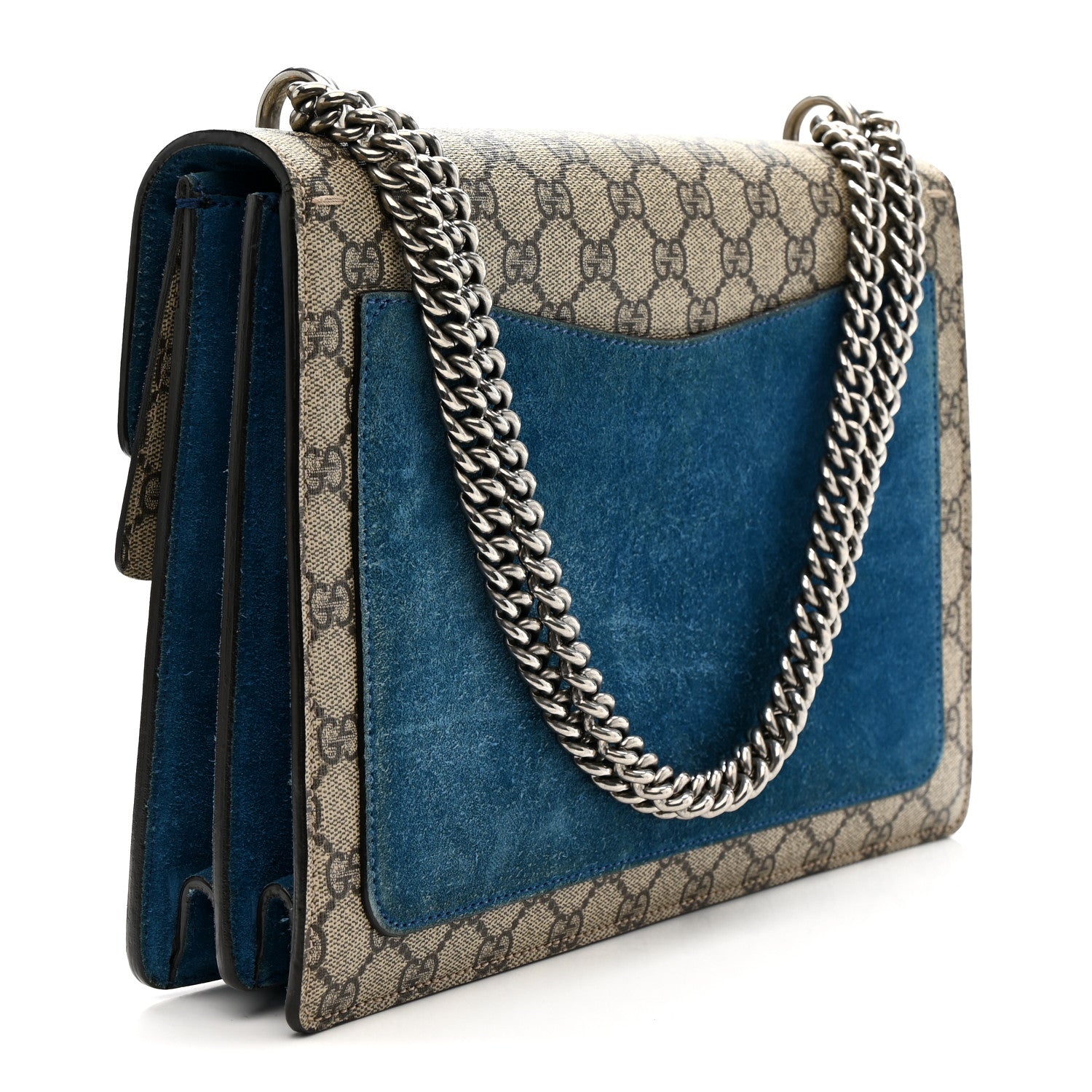 Gucci GG Supreme Monogram Medium Dionysus Shoulder Bag Blue