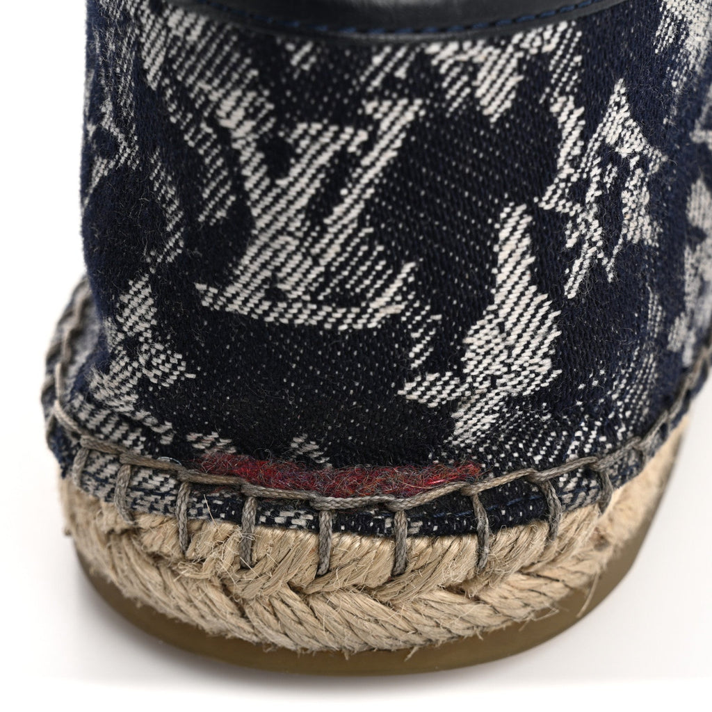 Louis Vuitton Monogram Denim Espadrille Flats 8.5 Blue