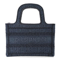 Christian Dior Oblique Denim Mini Book Tote Blue