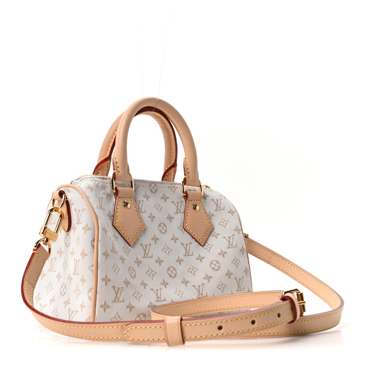 Louis Vuitton Monogram Mini Jacquard Speedy Bandouliere 20 Mastic Cream