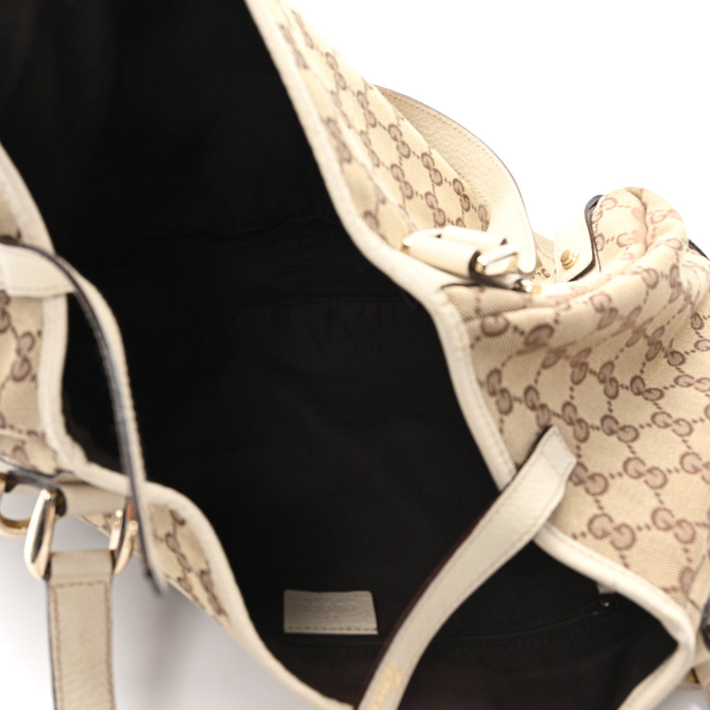 Gucci Monogram Medium Abbey Shoulder Bag Off White
