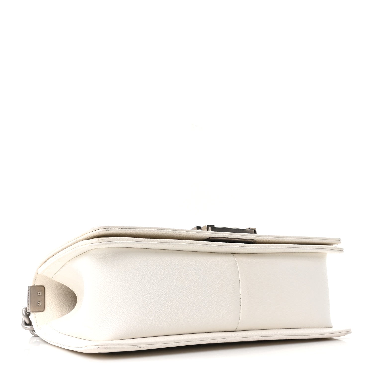 Chanel Caviar Quilted Medium Boy Flap White