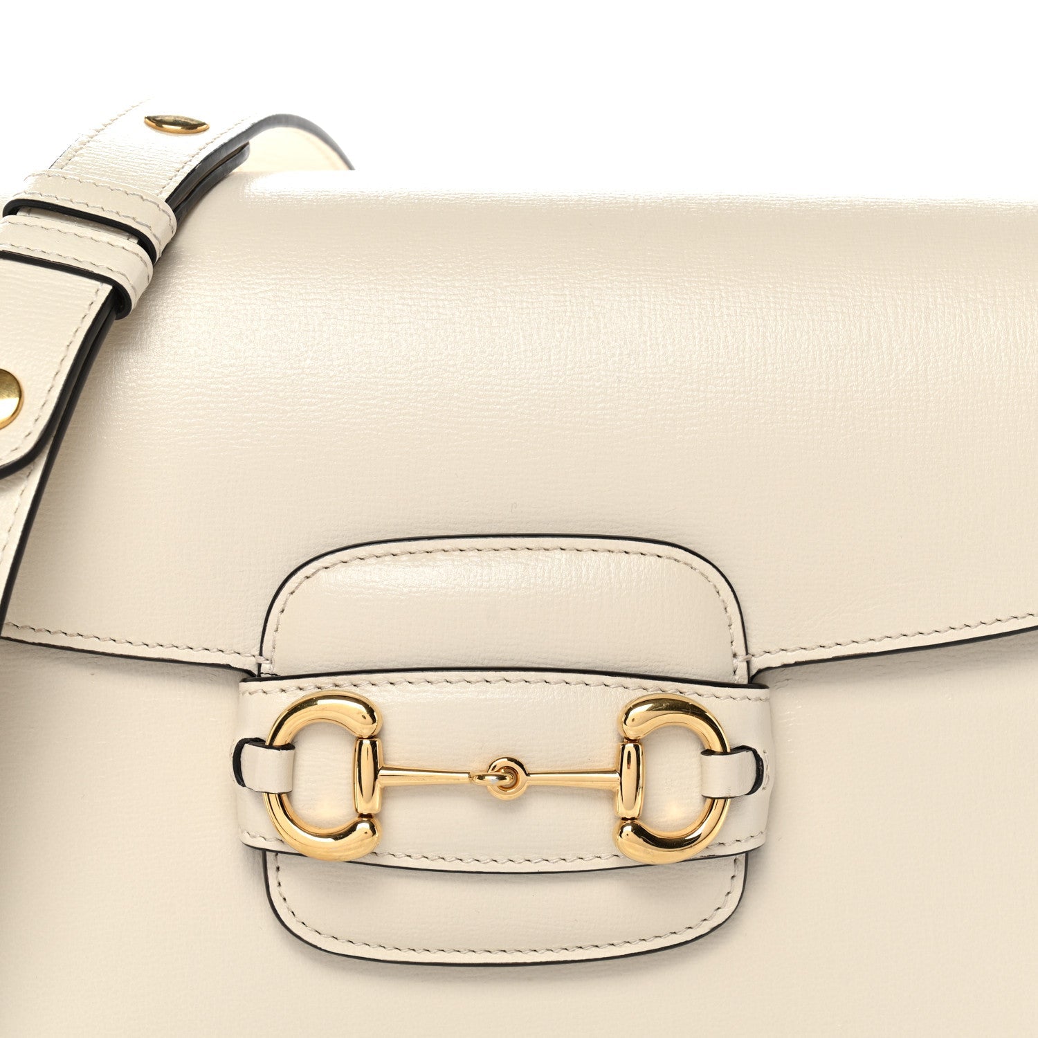 Gucci Azalea Calfskin Horsebit 1955 Shoulder Bag Mystic White