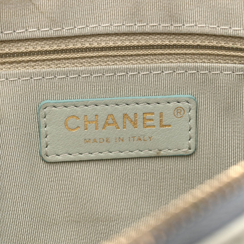 Chanel Goatskin Quilted Waist Bag Green Blue Pink