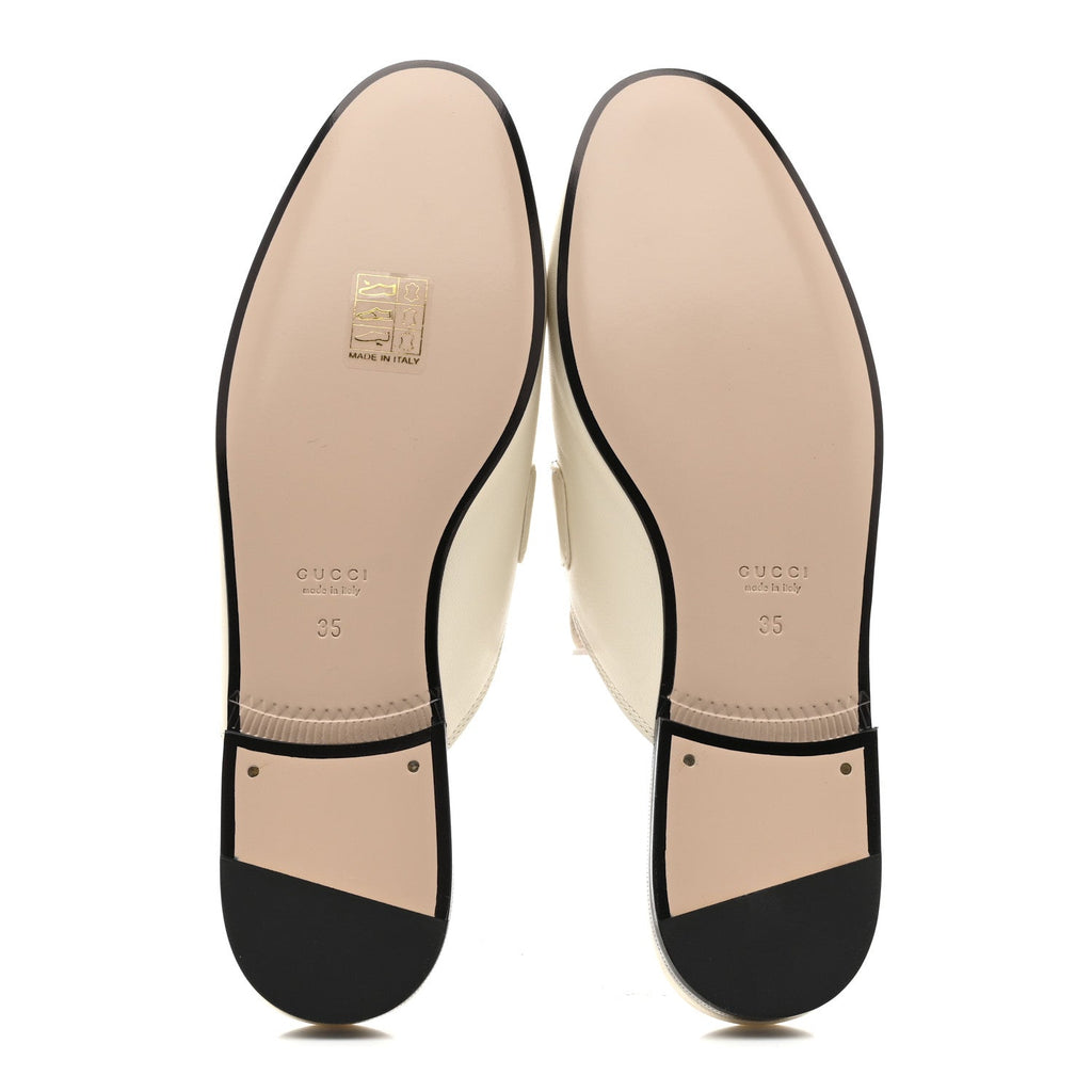 Gucci Malaga Kid Web Womens Princetown Slippers 35 Mystic White
