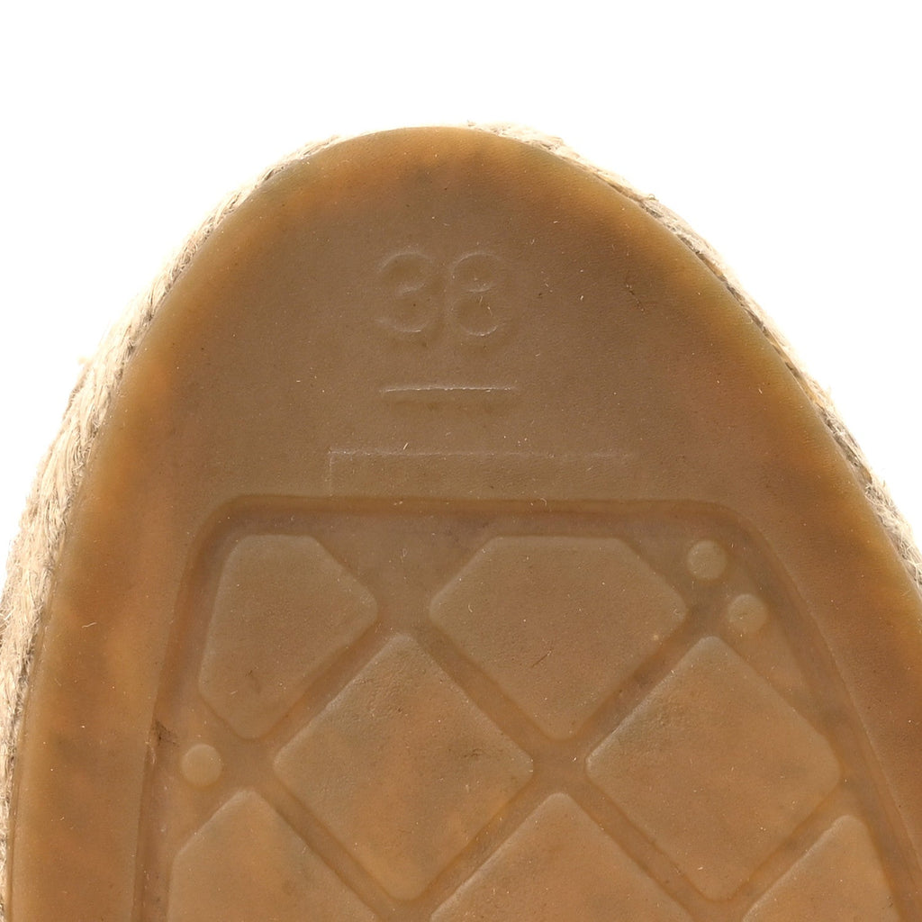 Lambskin CC Espadrilles 38 Beige Black