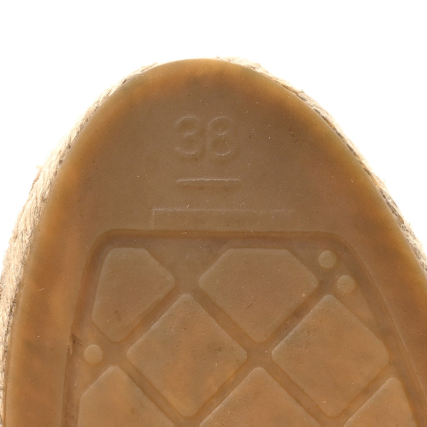 Lambskin CC Espadrilles 38 Beige Black