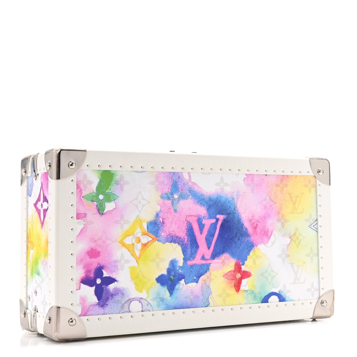 Louis Vuitton Monogram Watercolor Coffret 8 Watch Case Multicolor