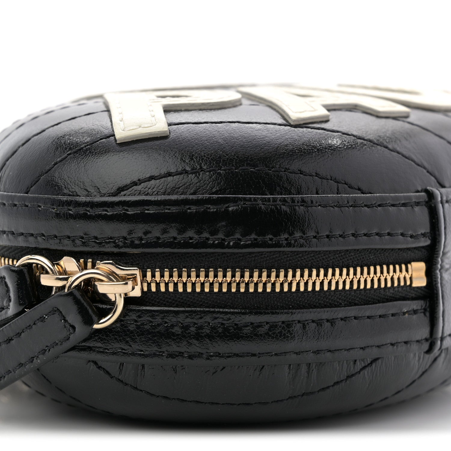 Chanel Lambskin Embroidered Chevron Quilted La Pausa Tassel Clutch Black
