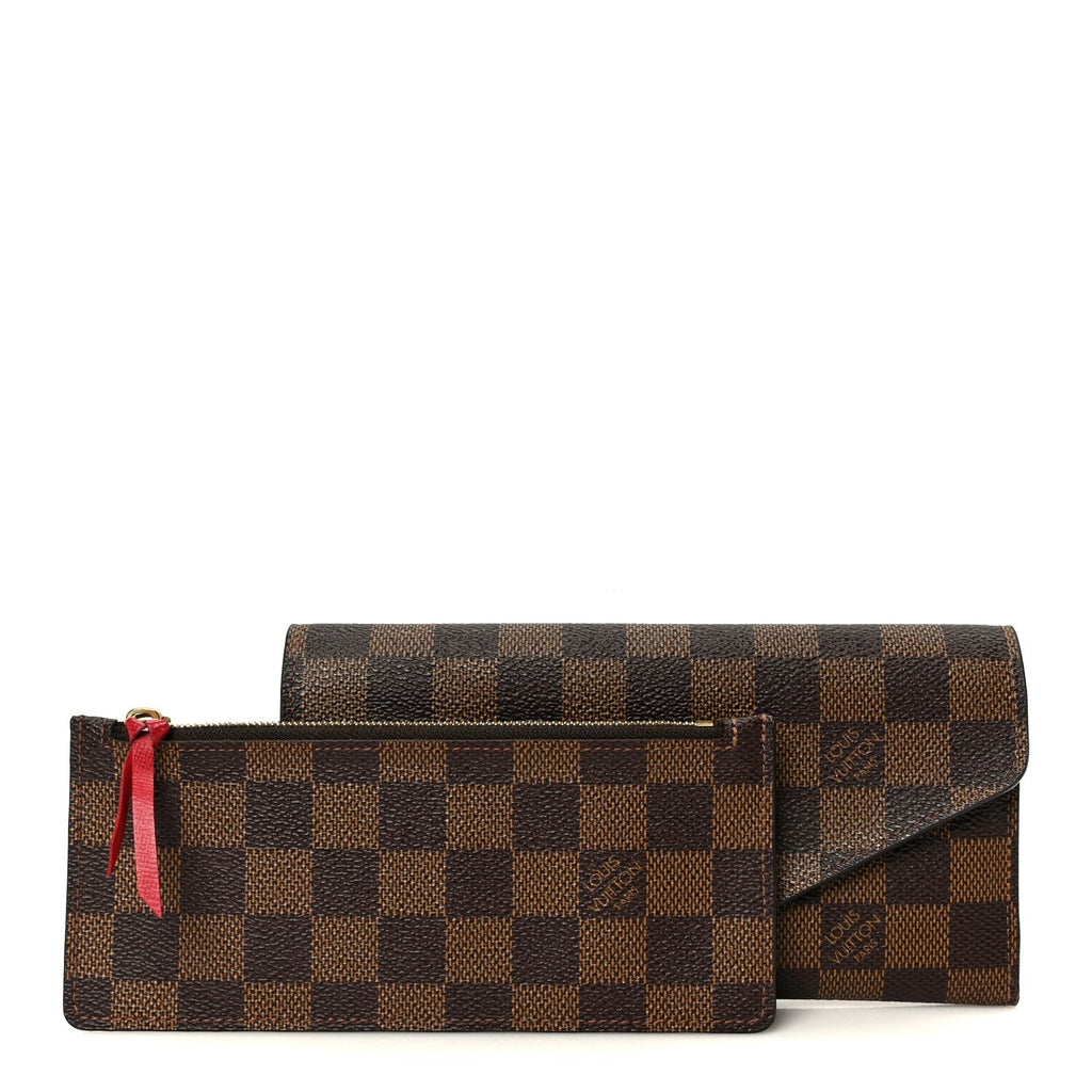 Louis Vuitton Damier Ebene Josephine Wallet Red