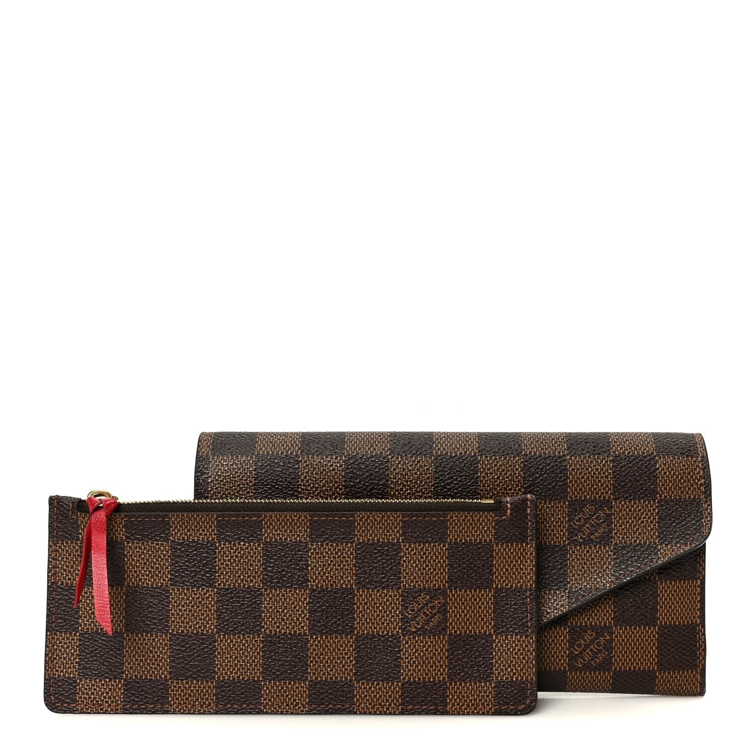 Louis Vuitton Damier Ebene Josephine Wallet Red
