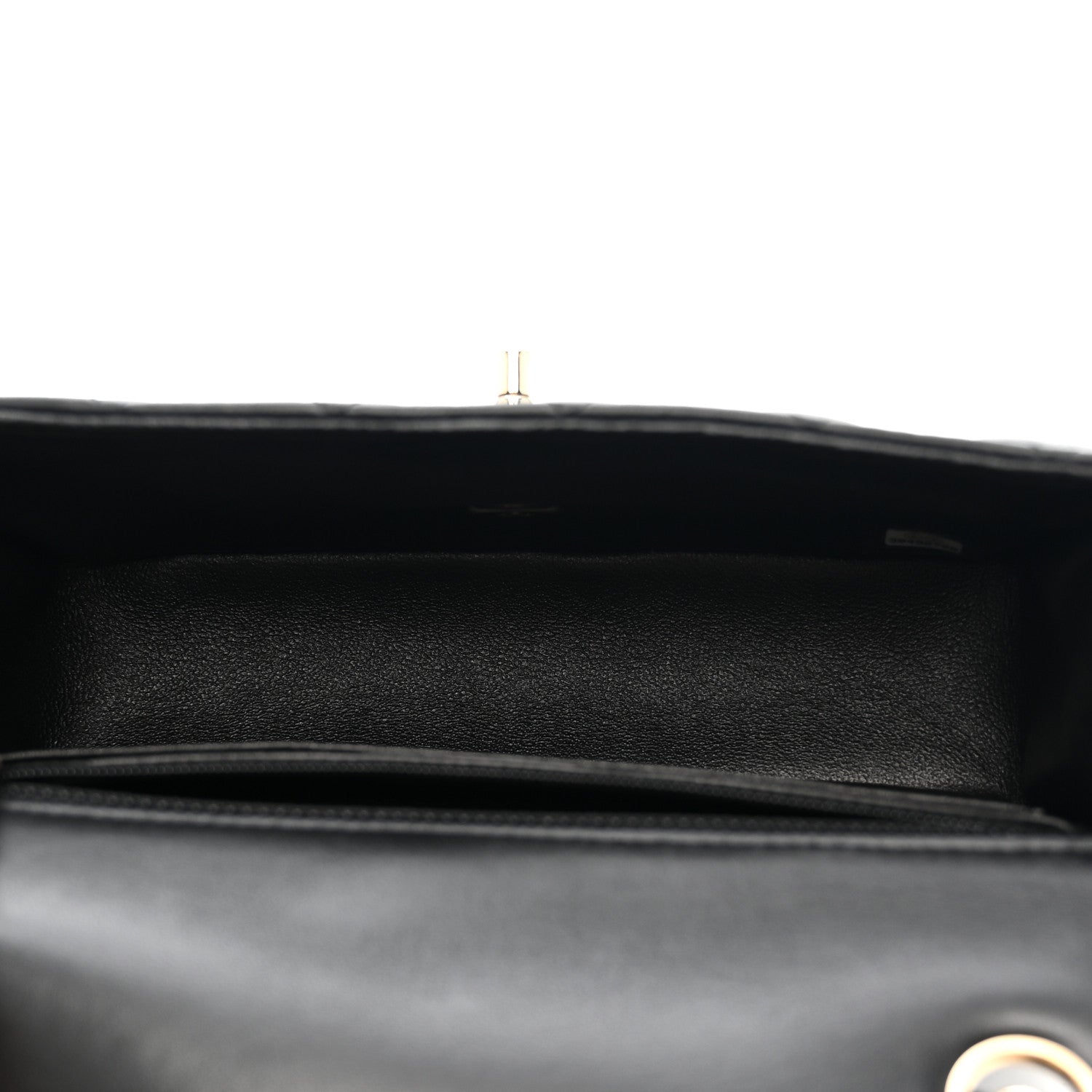 Chanel Lambskin Quilted Mini Rectangular Flap Black