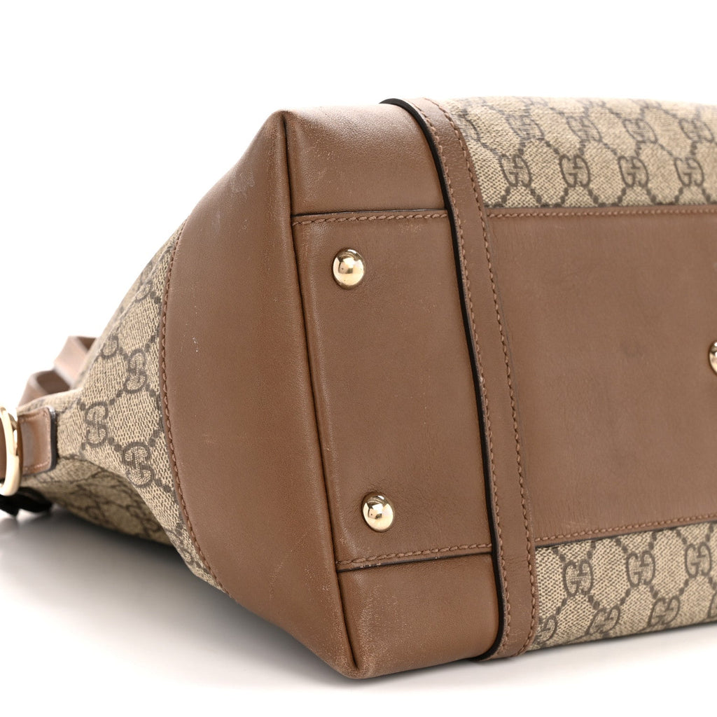Gucci GG Supreme Monogram Medium Nice Top Handle Dome Bag Brown