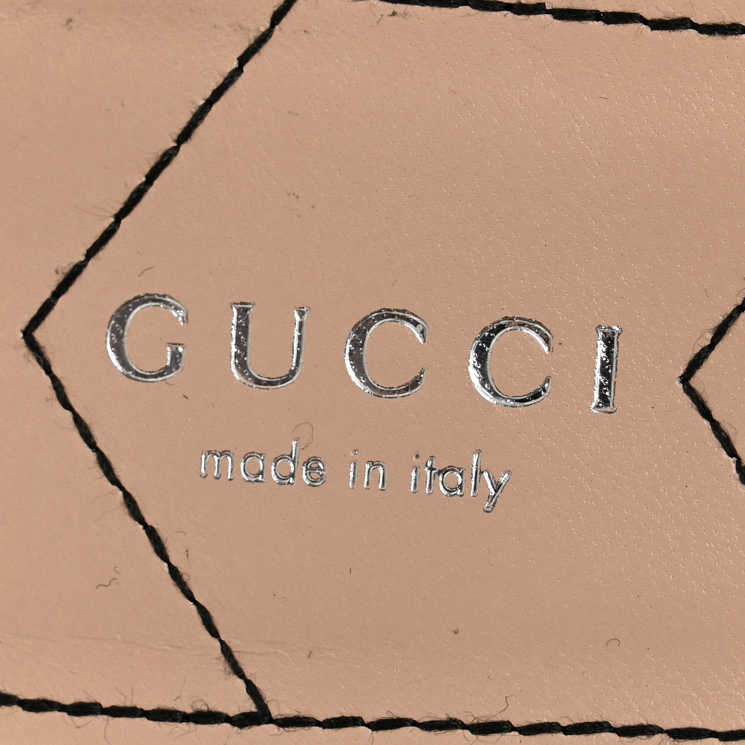 Gucci Calfskin Glitter Double G Slingback Flats 39 Silver Black