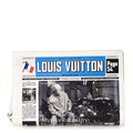 Louis Vuitton Calfskin Newspaper Print Pouch