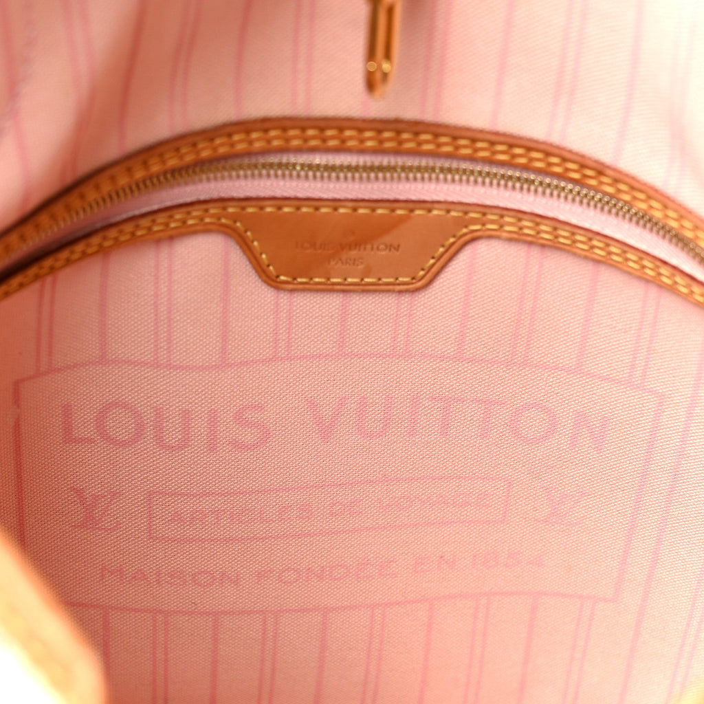 Louis Vuitton Damier Azur Neo Neverfull MM Rose Ballerine