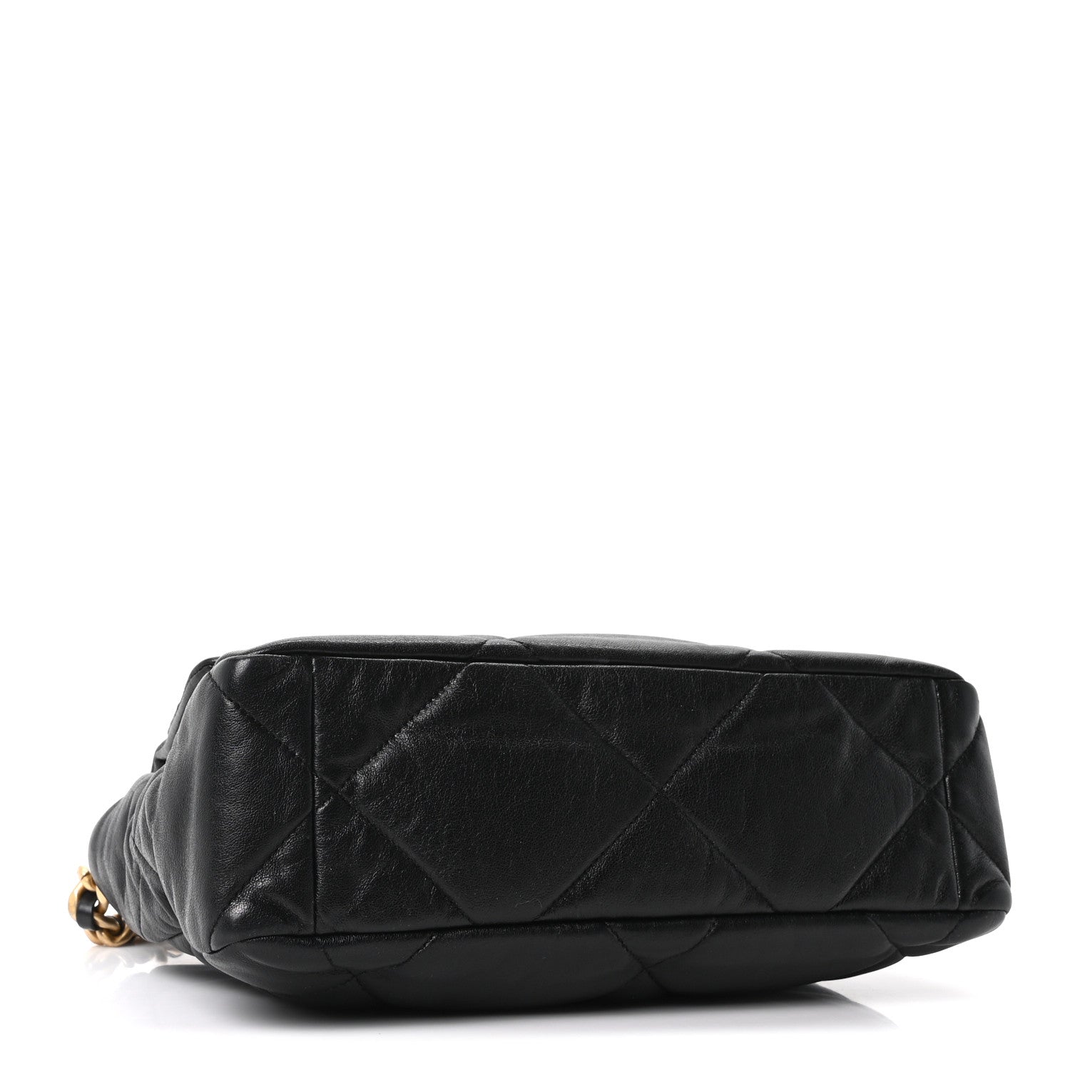 Chanel Goatskin Quilted Large Chanel 19 Flap Black