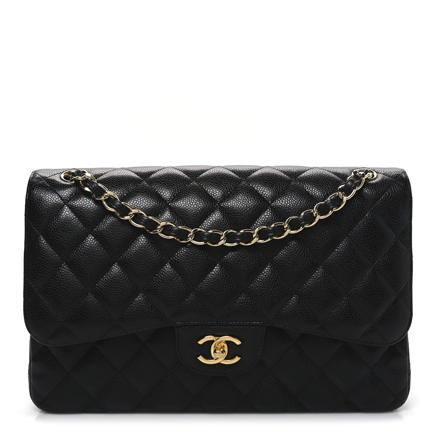 Chanel Caviar Quilted Jumbo Double Flap Black