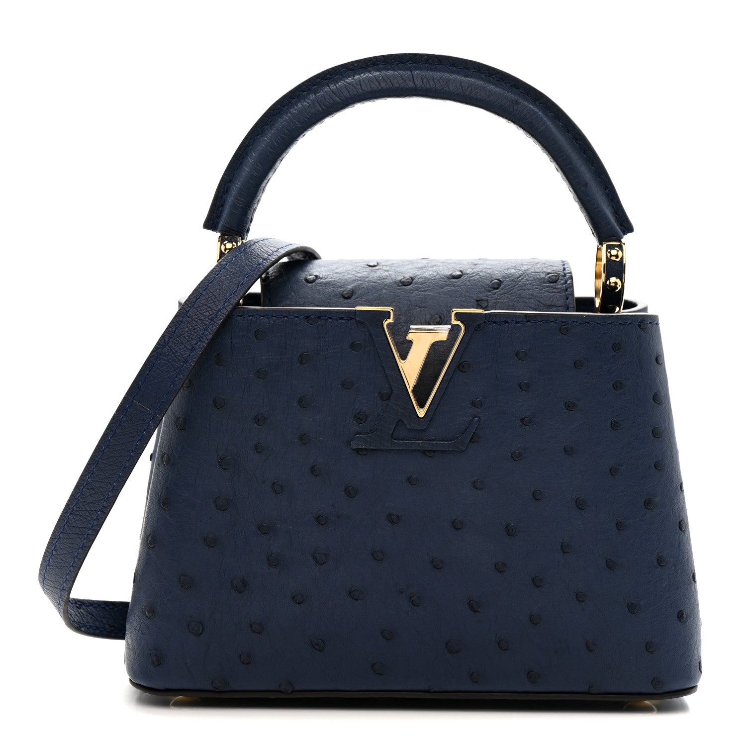 Louis Vuitton Ostrich Capucines Mini Indigo