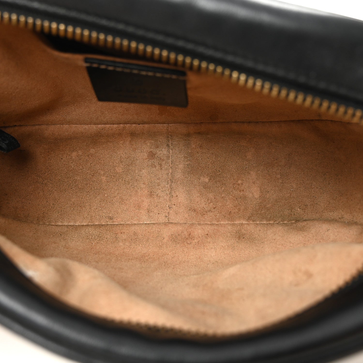 Gucci Calfskin Matelasse Mini GG Marmont Chain Shoulder Bag Black