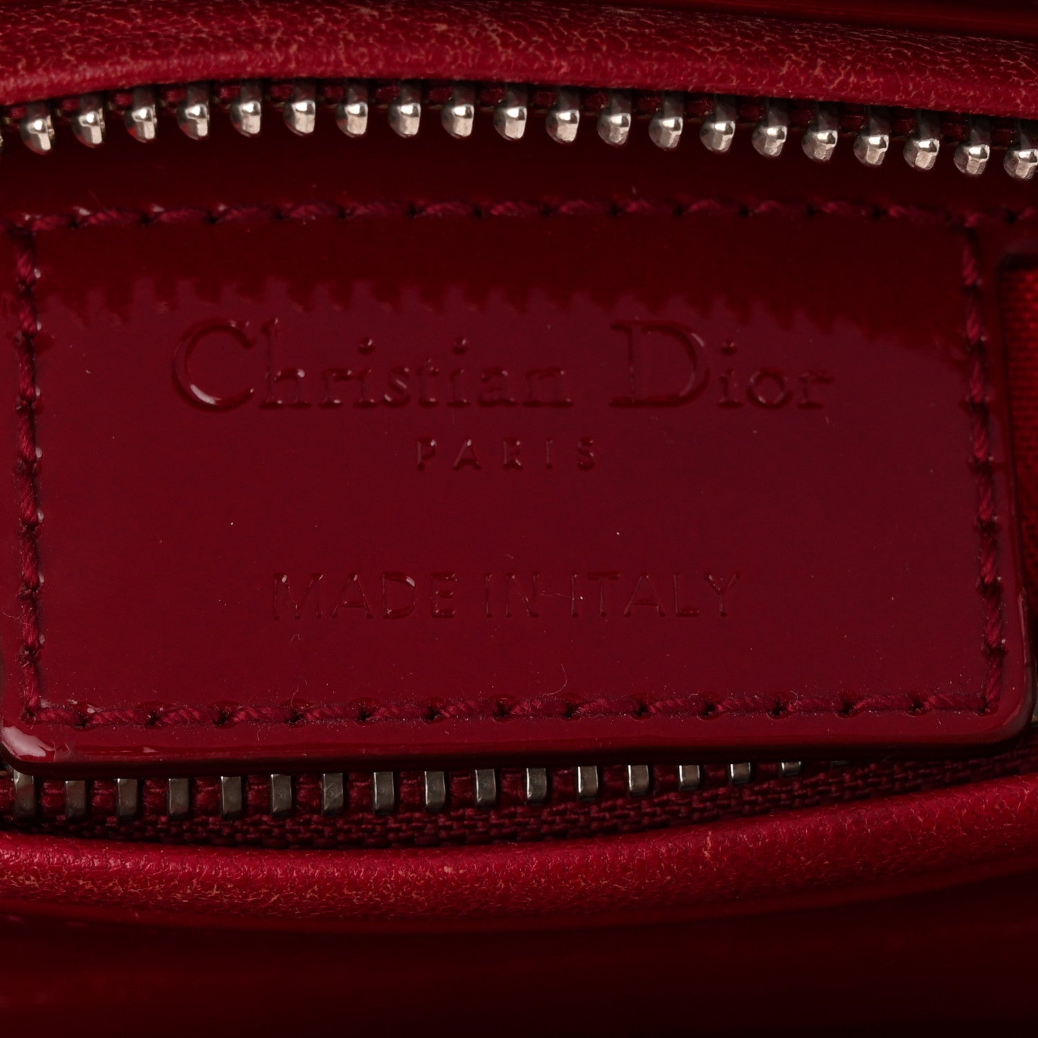 Christian Dior Patent Cannage Medium Lady Dior Red