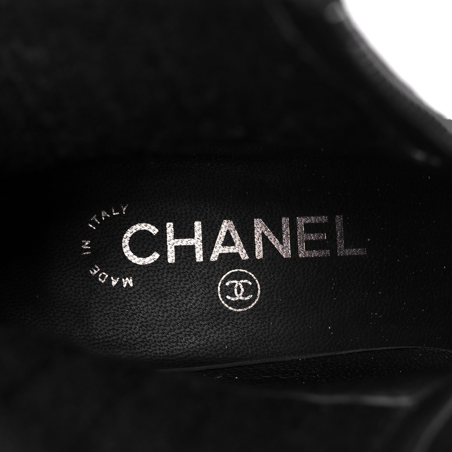 Chanel Suede Calfskin Knit Button Ankle Boots 36.5 Black