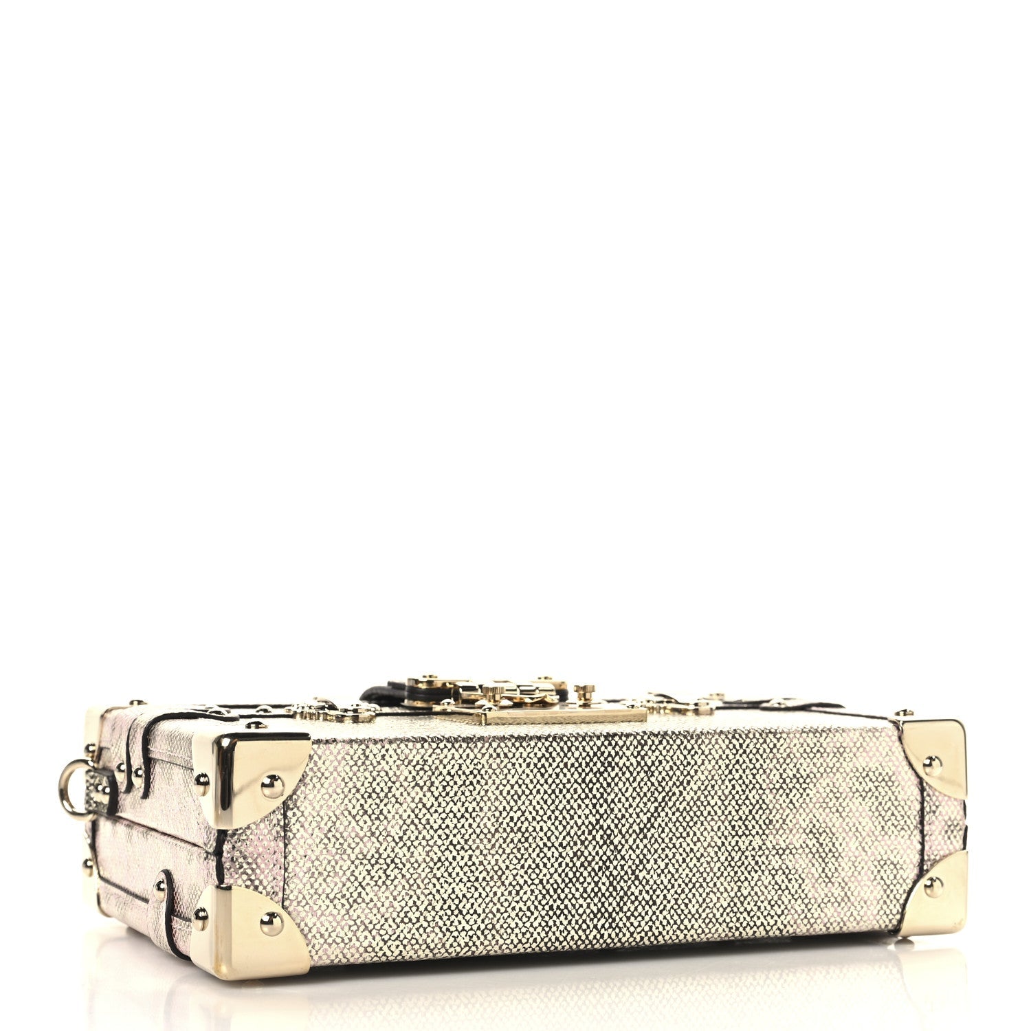 Louis Vuitton Lizard Petite Malle Silver