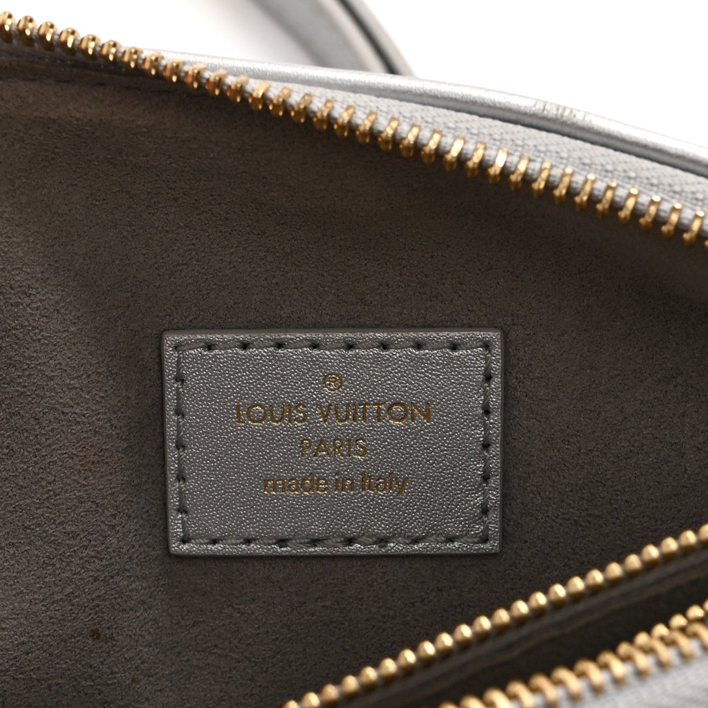 Louis Vuitton Metallic Lambskin Embossed Monogram Coussin BB Silver
