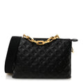 Louis Vuitton Lambskin Embossed Monogram Coussin MM Black