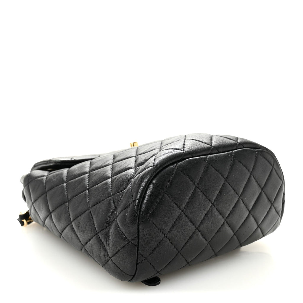 Chanel Calfskin Quilted Mini Urban Spirit Backpack Black