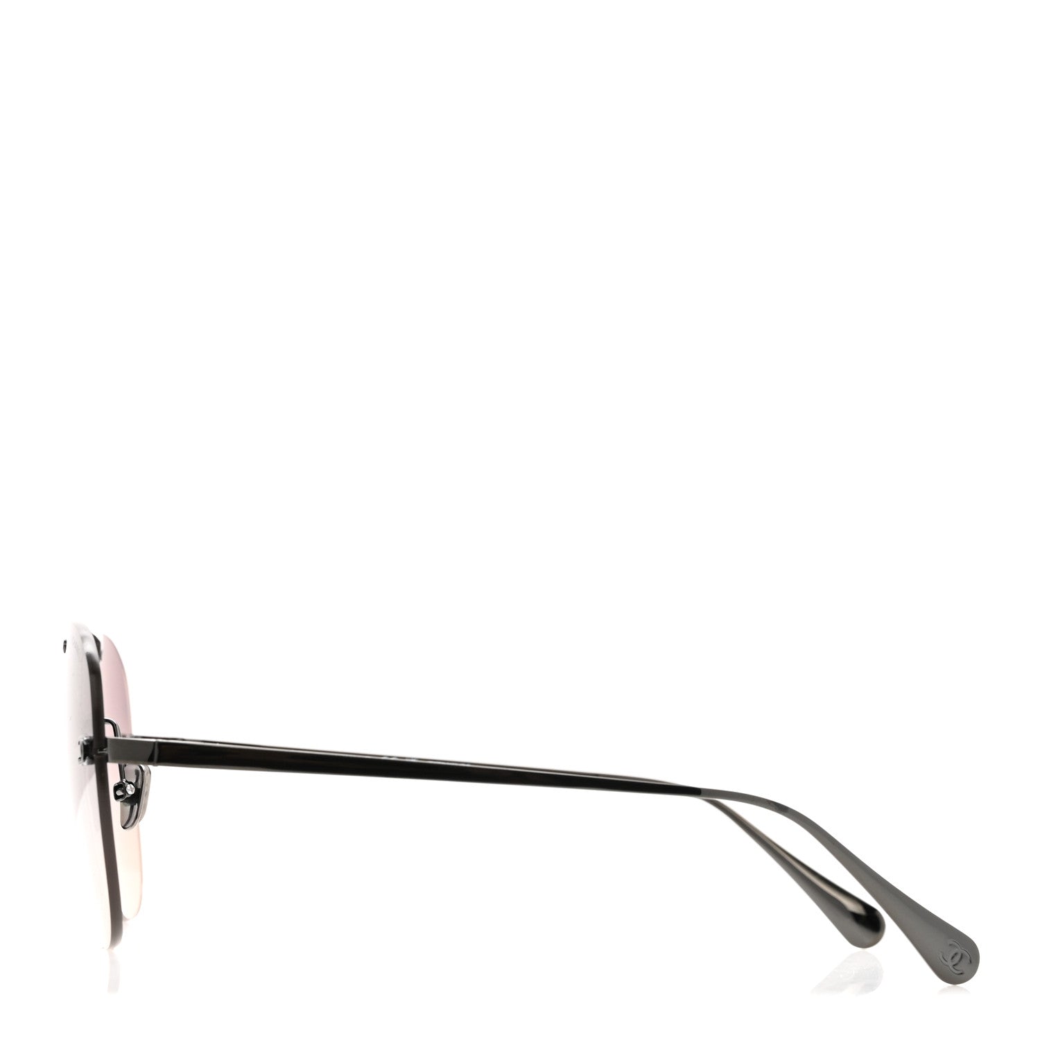 Chanel Titanium CC Pilot Aviator Sunglasses 4285-T Dark Grey