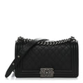 Chanel Caviar Quilted Medium Boy Flap Black