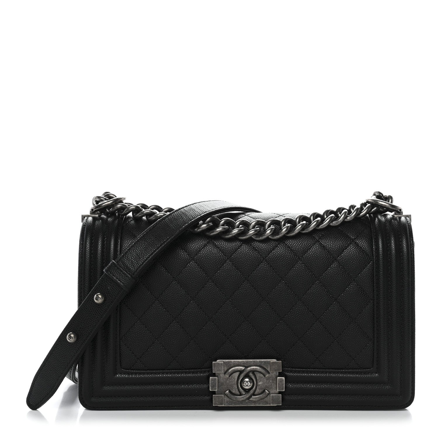 Chanel Caviar Quilted Medium Boy Flap Black
