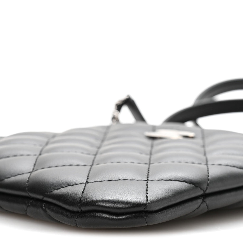 Chanel Lambskin Quilted Uniform Crossbody Bag Black