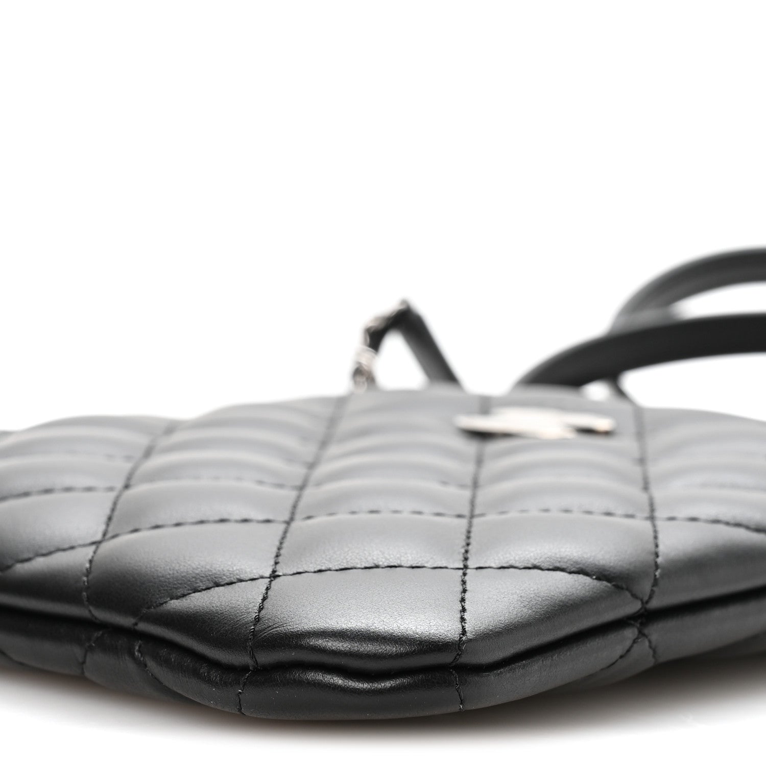 Chanel Lambskin Quilted Uniform Crossbody Bag Black